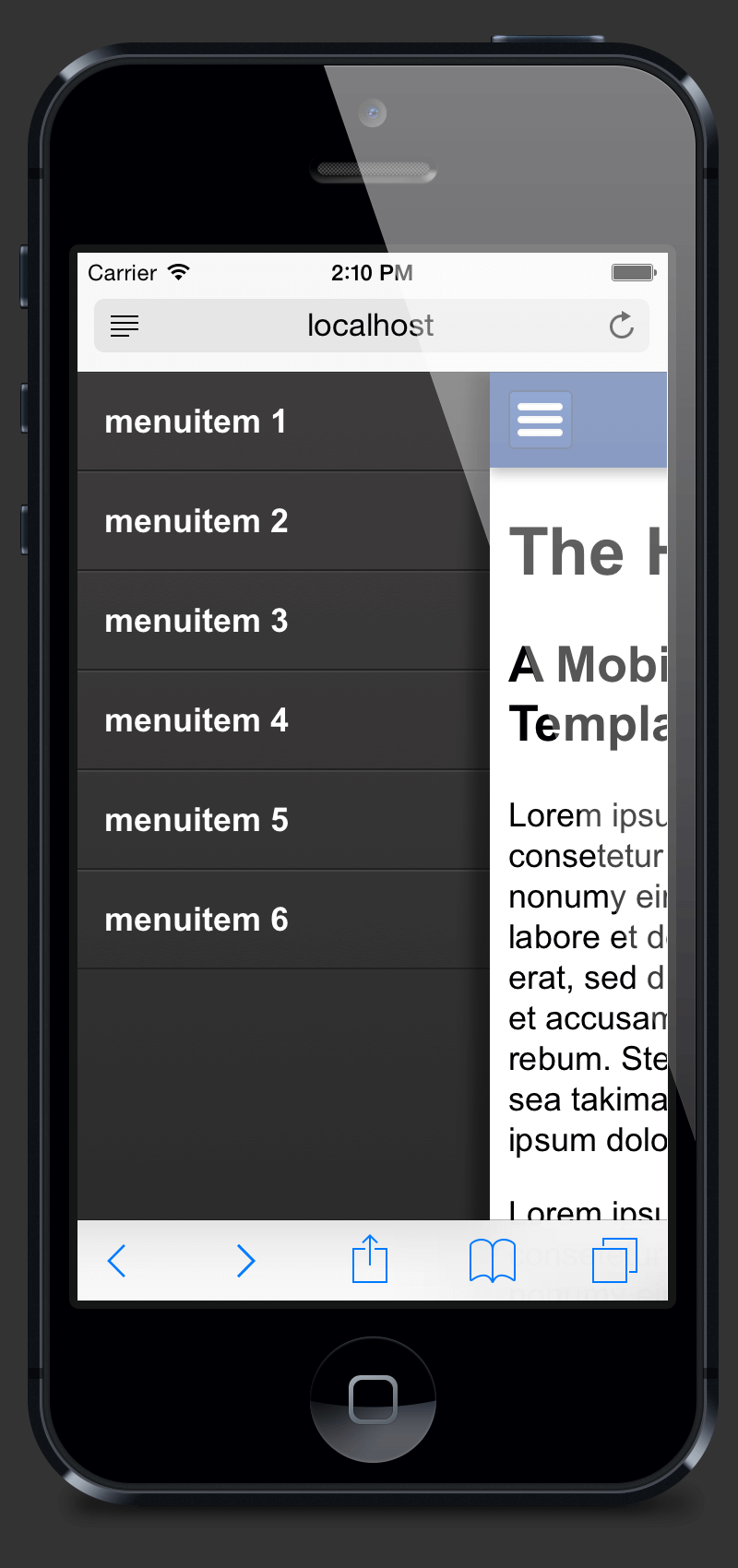 Mobile Menu Hamburger