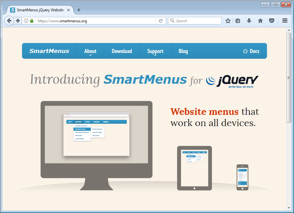 SmartMenus jQuery Website Menu - jQuery Plugin