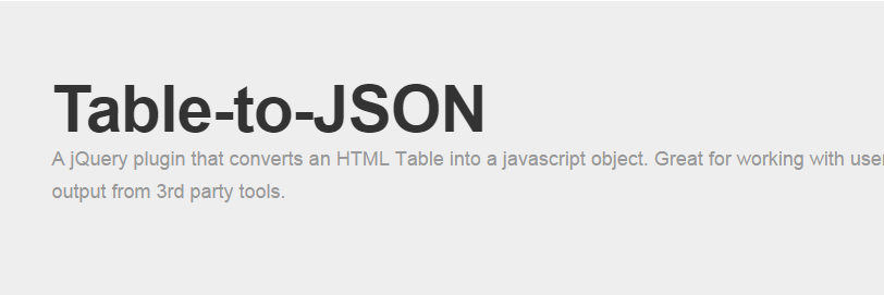 TableToJson