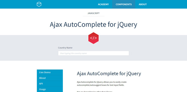 ajax auto complete