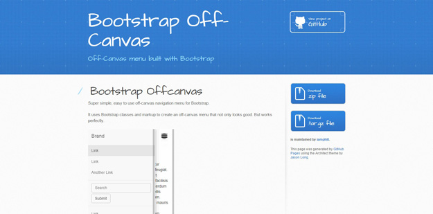 bootstrap off canvas menu