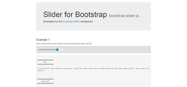 bootstrap slider