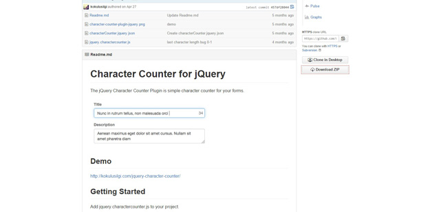 jQuery Character Counter Plugins