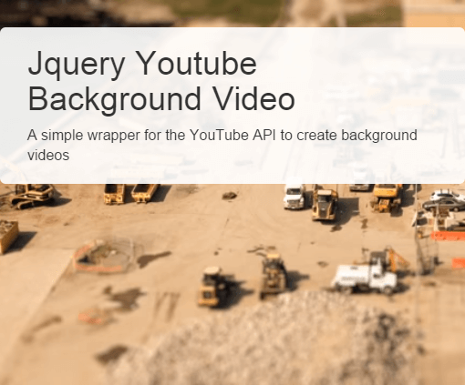 jQuery BackgroundVideo