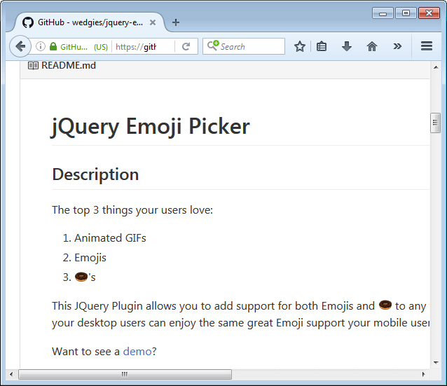 jQuery Emoji Picker