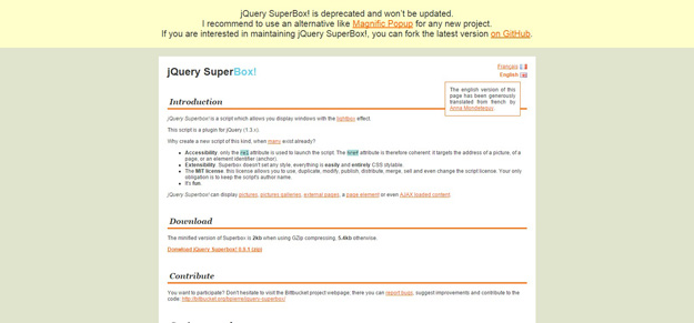 jQuery SuperBox