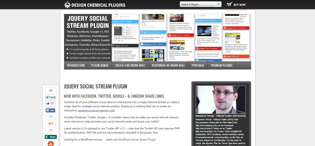 jquery social stream plugin