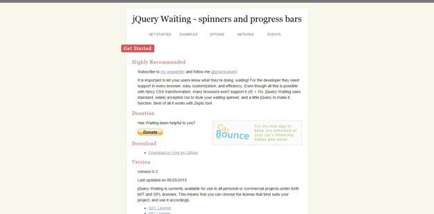 jquery waiting