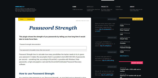 password strength