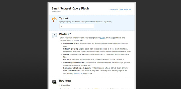 smart suggest jquery plugin